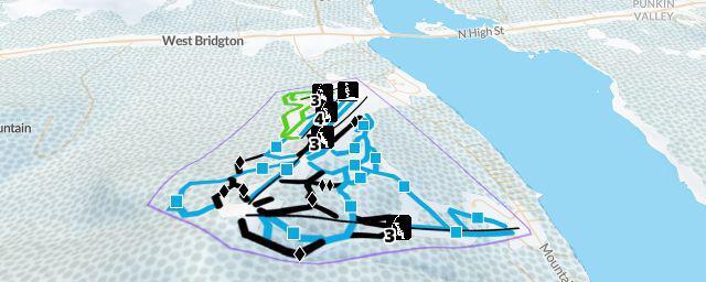 Piste map of the resort Pleasant Mountain