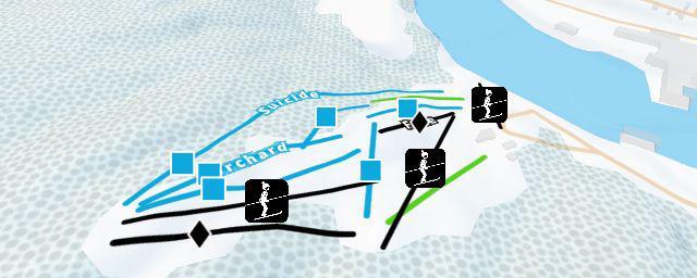 Piste map of the resort Spruce Mountain Ski Slope