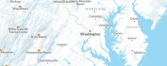 Piste map of the region Maryland