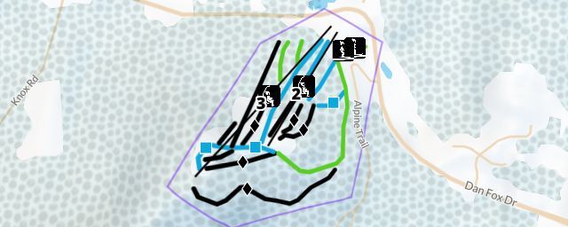 Piste map of the resort Bousquet Mountain