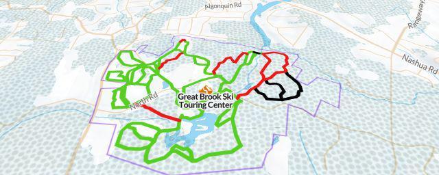 Piste map of the resort Great Brook Ski Touring Center