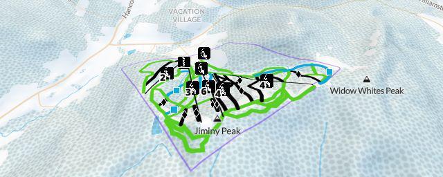 Piste map of the resort Jiminy Peak Resort