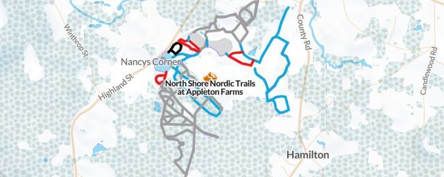Piste map of the resort North Shore Nordic Trails at Appleton Farms