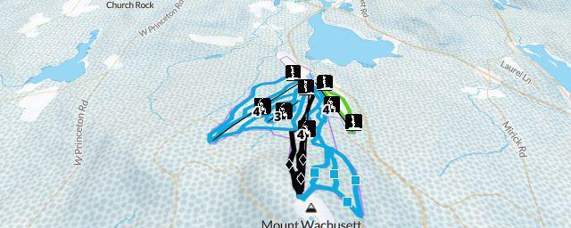 Piste map of the resort Wachusett Mountain Ski Area