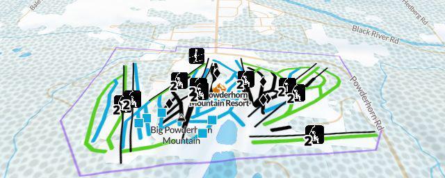 Piste map of the resort Big Powderhorn Mountain Resort