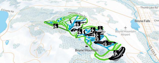 Piste map of the resort Boyne Mountain
