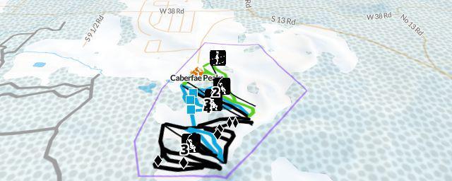 Piste map of the resort Caberfae Peaks