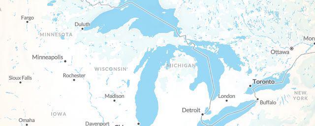 Piste map of the region Michigan