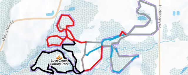 Piste map of the resort Love Creek County Park