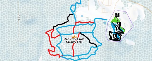 Piste map of the resort Mackenzie Cross-Country Trail