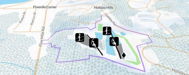 Piste map of the resort Mt. Holiday