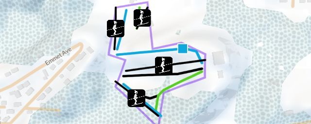 Piste map of the resort Mulligan's Hollow