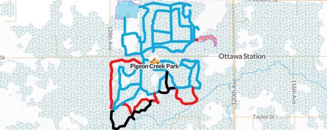 Piste map of the resort Pigeon Creek Park