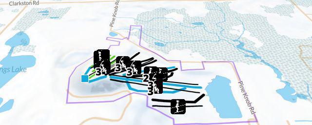 Piste map of the resort Pine Knob Ski & Snowboard Resort