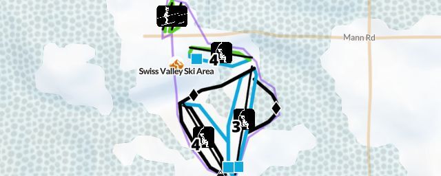 Piste map of the resort Swiss Valley Ski Area