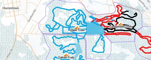 Piste map of the resort Upper Trails