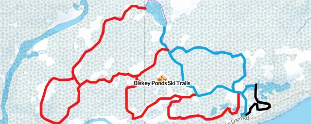 Piste map of the resort Biskey Ponds Ski Trails