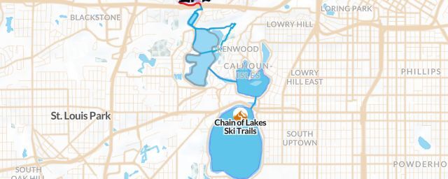 Piste map of the resort Chain of Lakes Ski Trails