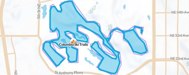Piste map of the resort Columbia Ski Trails