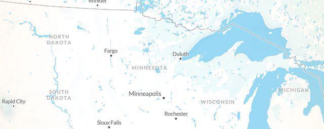 Piste map of the region Minnesota