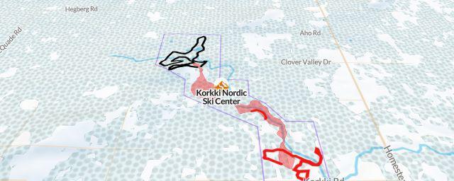 Piste map of the resort Korkki Nordic Ski Center