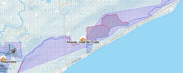 Piste map of the resort Massie - Hall Ski Trails