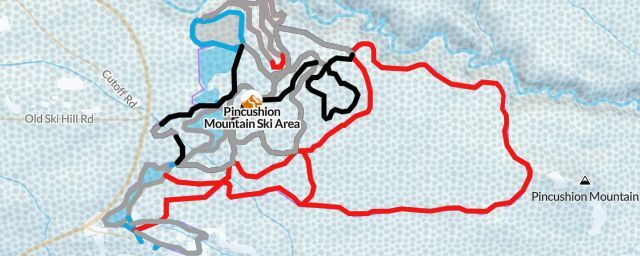 Piste map of the resort Pincushion Mountain Ski Area