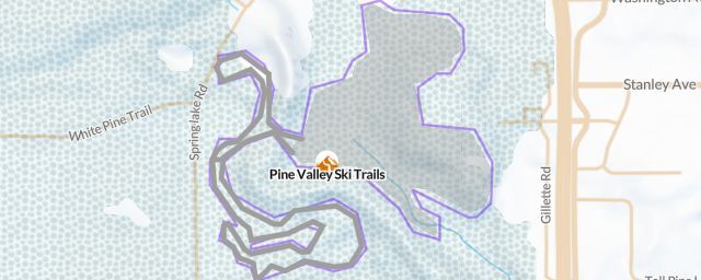 Piste map of the resort Pine Valley Ski Trails