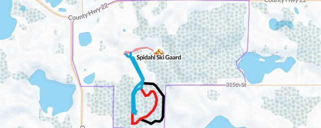 Piste map of the resort Spidahl Ski Gaard