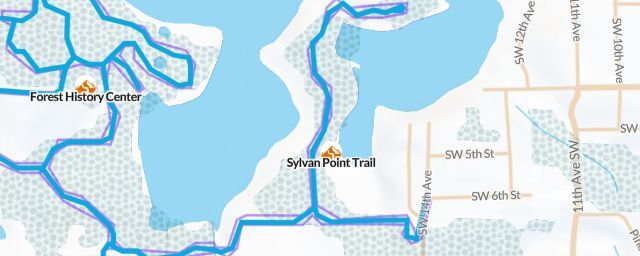 Piste map of the resort Sylvan Point Trail