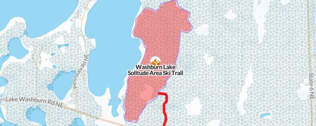 Piste map of the resort Washburn Lake Solitude Area Ski Trail
