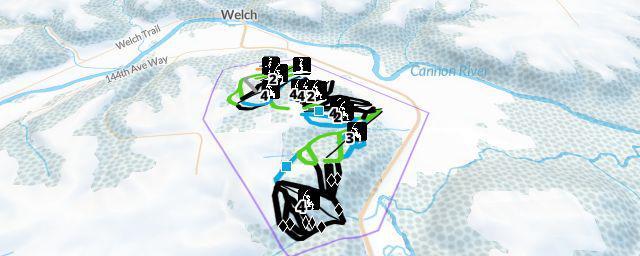 Piste map of the resort Welch Village