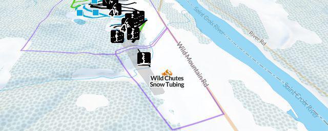 Piste map of the resort Wild Chutes Snow Tubing