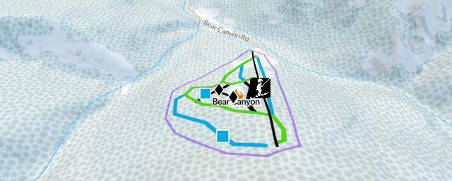 Piste map of the resort Bear Canyon