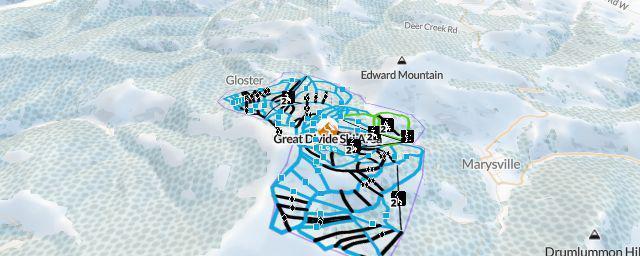 Piste map of the resort Great Divide Ski Area