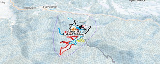 Piste map of the resort Homestake Lodge & Ski Area