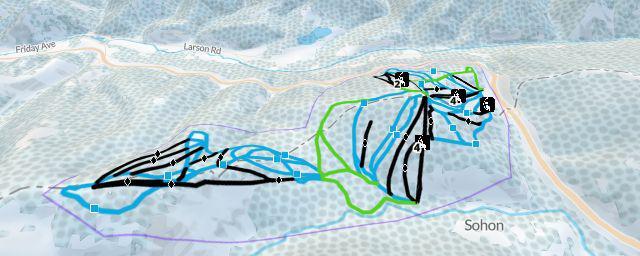 Piste map of the resort Lookout Pass