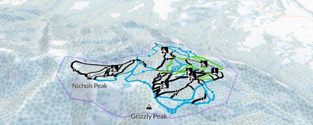 Piste map of the resort Red Lodge Mountain