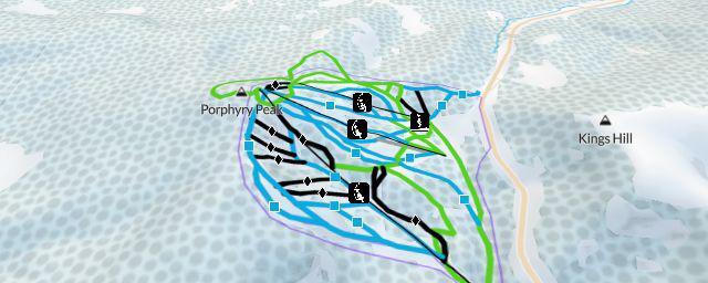 Piste map of the resort Showdown