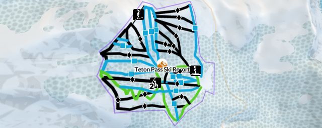 Piste map of the resort Teton Pass Ski Resort