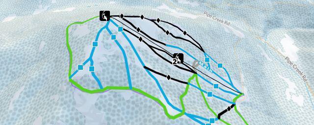 Piste map of the resort Turner Mountain