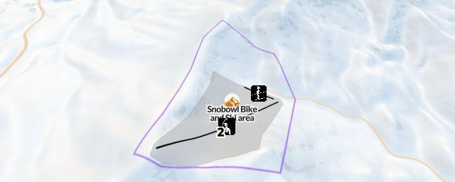 Piste map of the resort Snobowl Bike and Ski area