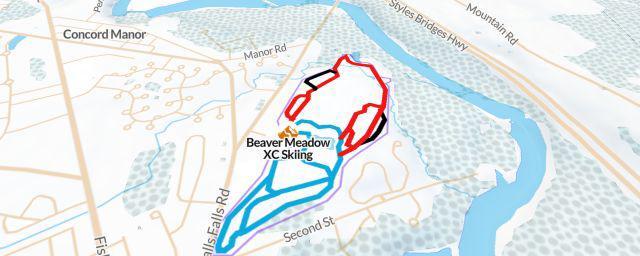 Piste map of the resort Beaver Meadow XC Skiing