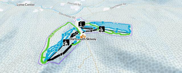 Piste map of the resort Dartmouth Skiway