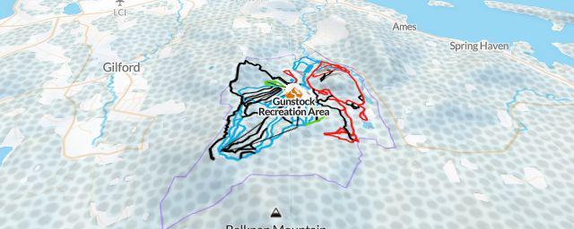 Piste map of the resort Gunstock Recreation Area
