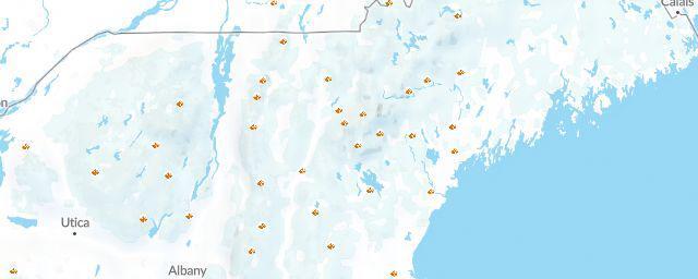 Piste map of the region New Hampshire