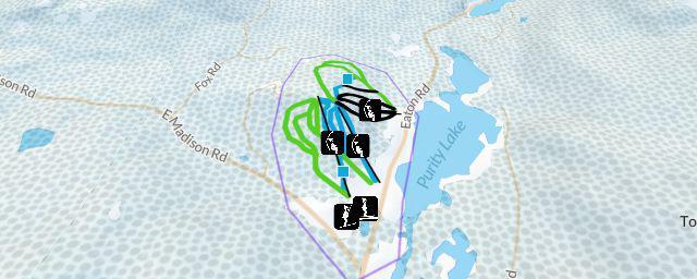 Piste map of the resort King Pine