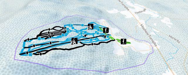 Piste map of the resort Tenney Mountain Resort