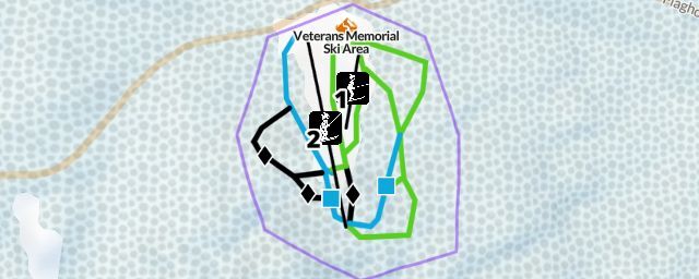 Piste map of the resort Veterans Memorial Ski Area