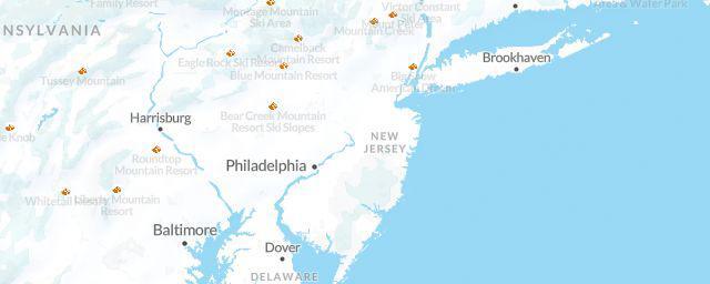 Piste map of the region New Jersey